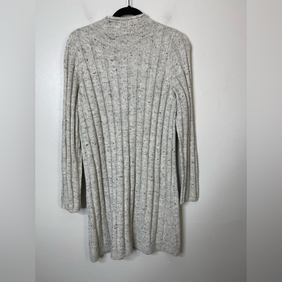 Madewell Speckled Sweater Dress Roll Neck Sz M Wool Softest Yarn Rib Knit - Picture 8 of 10